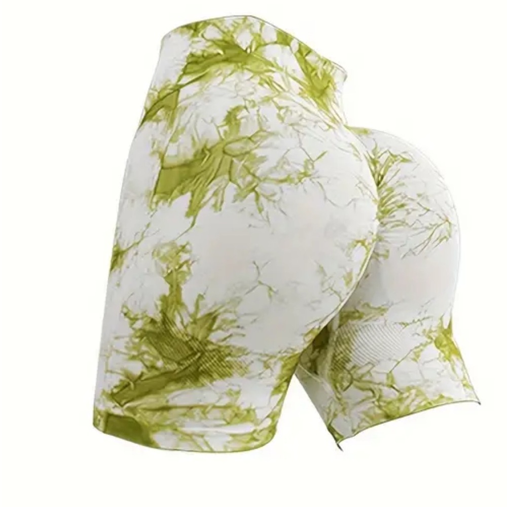 Green Tie-Dye Women's Shorts